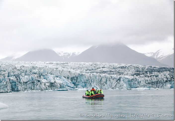 Zodiac boat at Jökulsárlón glacier lagoon